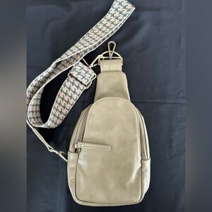 Anthropologie Beige Crossbody Bag